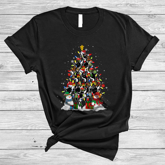 MacnyStore - Orca Christmas Tree, Cute Wonderful Christmas Lights Sea Animal, X-mas Snowman Lover T-Shirt