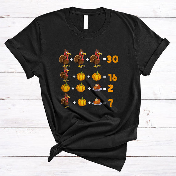 MacnyStore - Order Of Operations Awesome Cool Thanksgiving Quiz Math Teacher Pumpkin Pie Turkey Lover T-Shirt