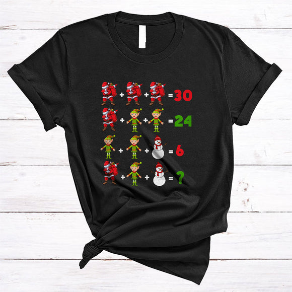 MacnyStore - Order Of Operations Cool Merry Christmas Quiz Math Teacher Dabbing Santa ELF Snowman Lover T-Shirt