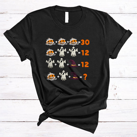 MacnyStore - Order Of Operations Spooky Cool Halloween Quiz Math Teacher Pumpkin Ghost Witch Hat Lover T-Shirt