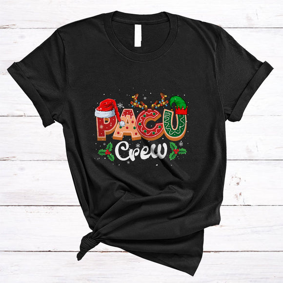 MacnyStore - PACU Crew, Joyful Funny Christmas Santa Reindeer Nurse Squad, X-mas PACU Nurse Group T-Shirt
