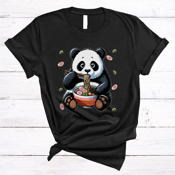 MacnyStore - Panda Eating Ramen, Adorable Japanese Ramen Noodle, Matching Food Animal Lover T-Shirt
