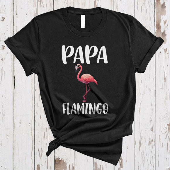 MacnyStore - Papa Flamingo, Happy Father's Day Flamingo Sunglasses, Matching Dad Family Group T-Shirt