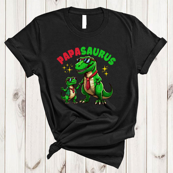 MacnyStore - Papasaurus, Awesome Father's Day T-Rex Dinosaur Sunglasses, Papa Family Group T-Shirt