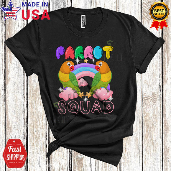 MacnyStore - Parrot Squad Cool Cute Rainbow Parrot Animal Lover Matching Group T-Shirt