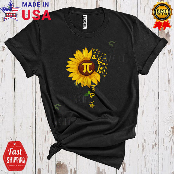 MacnyStore - Pi Day Cool Cute Pi Day Sunflower Mathematic Math Teacher Student Pi Symbol Lover T-Shirt