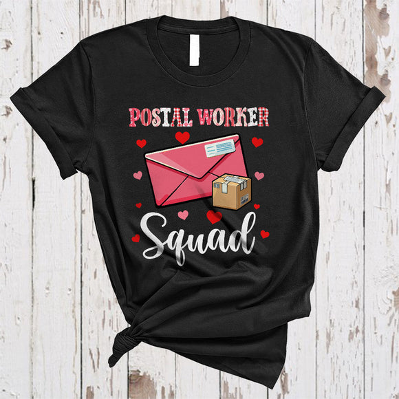 MacnyStore - Postal Worker Squad, Lovely Valentine's Day Postal Worker Tools, Valentine Hearts Matching Family Group T-Shirt
