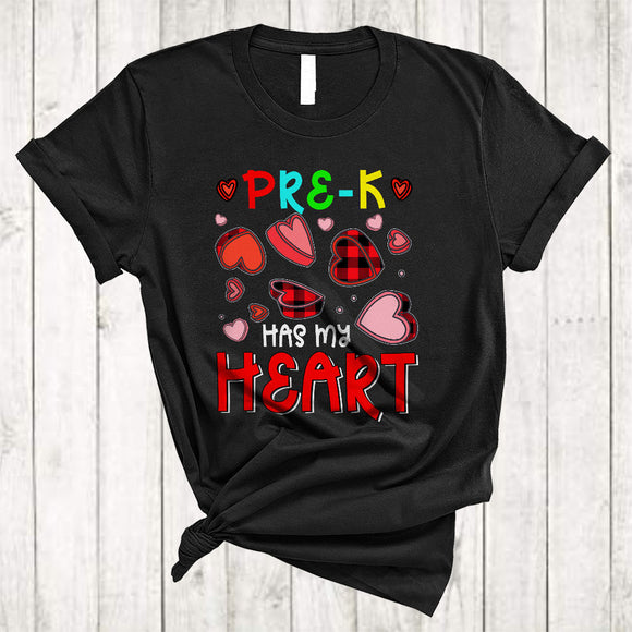 MacnyStore - Pre-K Has My Heart, Wonderful Red Plaid Valentine's Day Hearts, Assistant Teacher Group T-Shirt