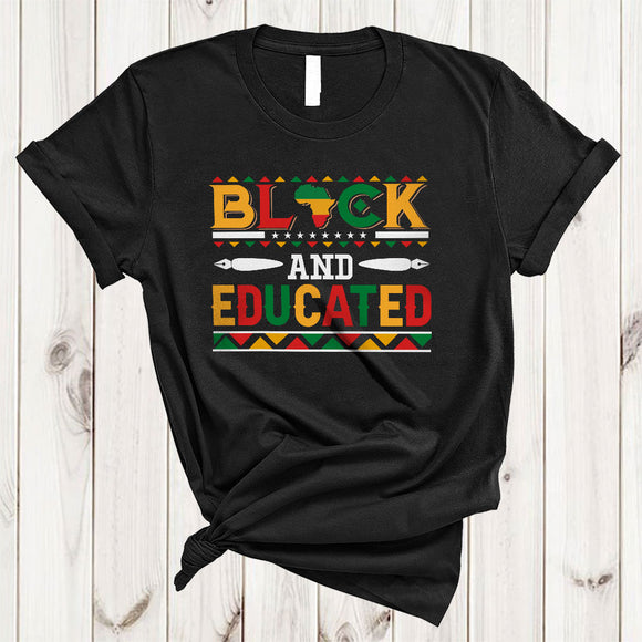 MacnyStore - Proud Black Educated Educated,, Amazing Black History Month Teacher Group, African Afro Proud T-Shirt