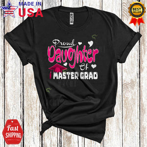 MacnyStore - Proud Daughter Of Master Grad Cute Cool Graduation Graduate 2023 Matching Proud Family T-Shirt