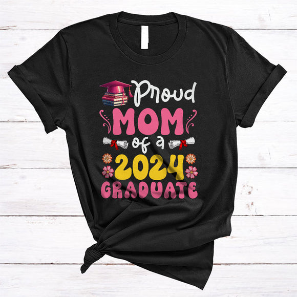 MacnyStore - Proud Mom Of A 2024 Graduate, Awesome Graduation Class Of 2024, Graduate Family Group T-Shirt
