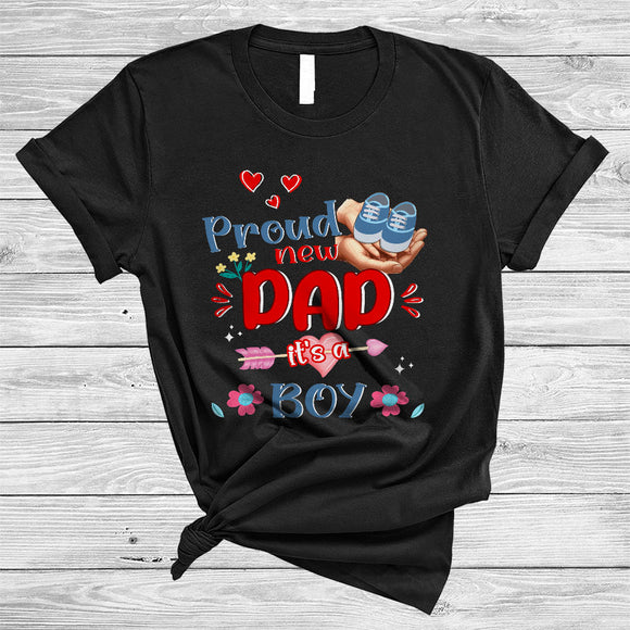 MacnyStore - Proud New Dad It's A Boy, Adorable Pregnancy Father's Day Baby Gender Reveal, Family Group T-Shirt