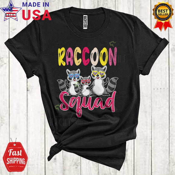 MacnyStore - Raccoon Squad Funny Cute Three Raccoons Wild Animal Zoo Keeper Matching Group T-Shirt
