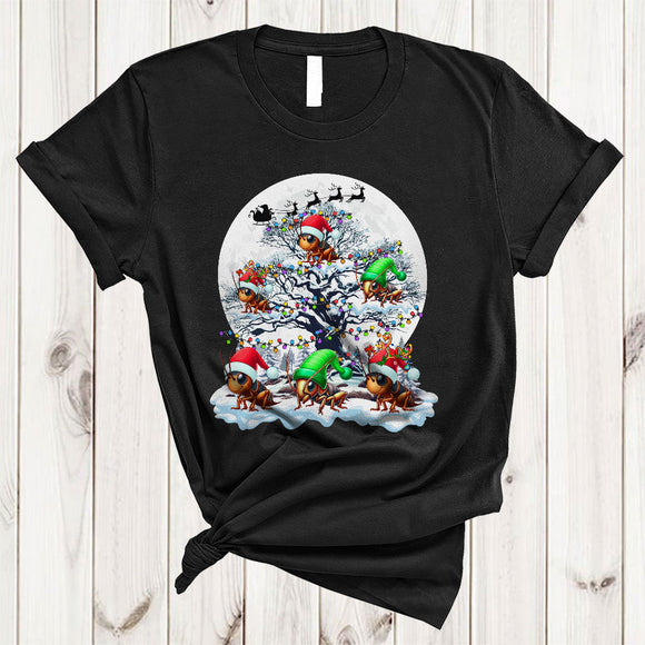 MacnyStore - Reindeer Santa ELF Cricket On Christmas Tree, Lovely Cool X-mas Cricket, X-mas Insect Lover T-Shirt