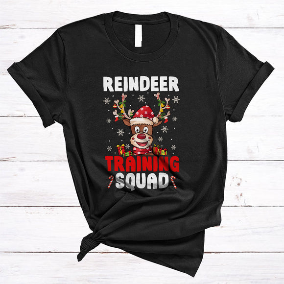 MacnyStore - Reindeer Training Squad Merry Cool Christmas Snow Family Group Santa Reindeer Lover T-Shirt