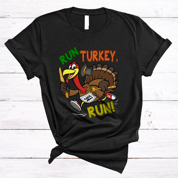 MacnyStore - Run Turkey Run, Humorous Thanksgiving Running Turkey, Family Dinner Runner Lover T-Shirt