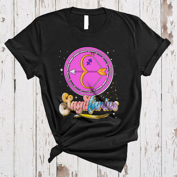 MacnyStore - Sagittarius, Colorful Zodiac Sign Birthday Archer Lover, Matching Women Girls Family Group T-Shirt