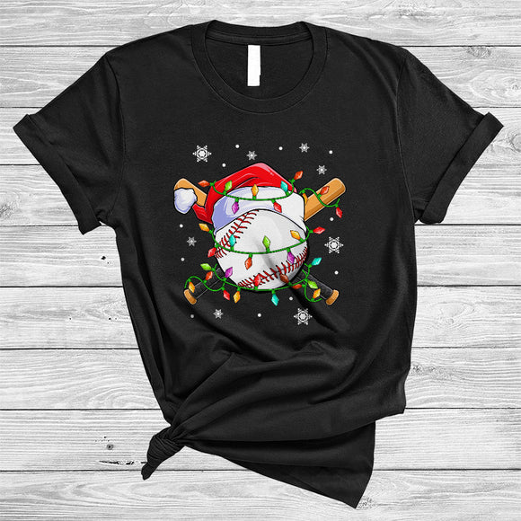 MacnyStore - Santa Baseball Equipment, Awesome Christmas Baseball Player Team, Matching X-mas Sport Lover T-Shirt