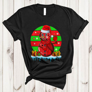 MacnyStore - Santa Bowling Snowman Cute Retro Christmas Snow Matching Sport Team Bowling Player Lover T-Shirt
