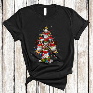 MacnyStore - Santa ELF Golf Christmas Tree, Colorful Cool X-mas Lights Golf Equipment, Sport Player Team T-Shirt