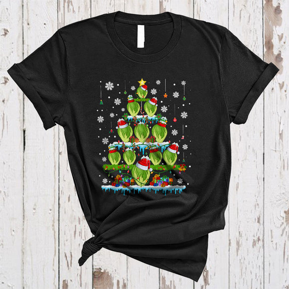 MacnyStore - Santa ELF Reindeer Brussel Sprouts Christmas Tree, Fantastic X-mas Lights Vegan, Snow Around T-Shirt