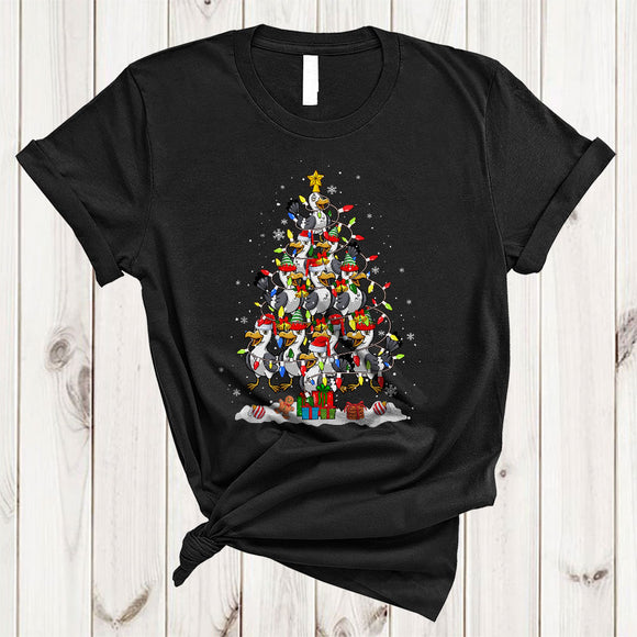 MacnyStore - Santa ELF Reindeer Seagull As Christmas Tree, Lovely Gnomes Seagull Lover, X-mas Group T-Shirt