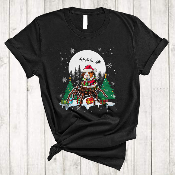 MacnyStore - Santa Guinea Pig Riding Tarantula As Reindeer, Lovely Christmas Animal Lover, X-mas Snow Around T-Shirt