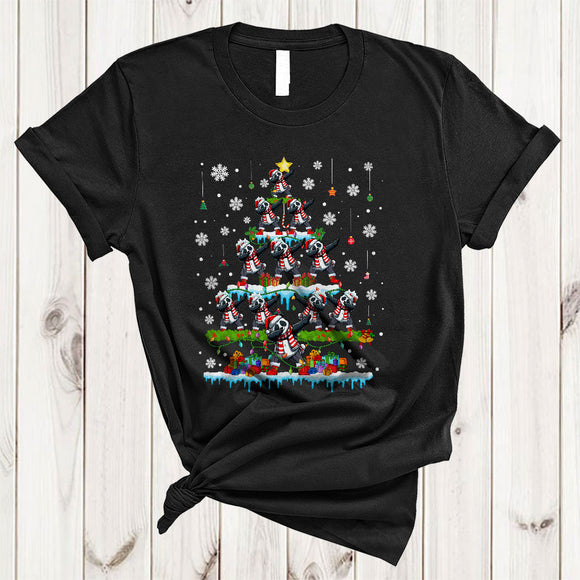 MacnyStore - Santa Panda Dabbing Christmas Tree, Awesome Cute X-mas Lights Panda, Zoo Keeper Group T-Shirt