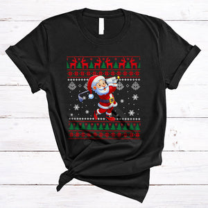 MacnyStore - Santa Playing Golf, Joyful Christmas Sweater Golf Player, Matching X-mas Sport Team T-Shirt