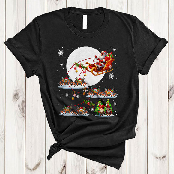 MacnyStore - Santa Riding Tarantula Reindeer X-mas Sleigh, Joyful Christmas Wild Animal, X-mas Santa Sleigh T-Shirt
