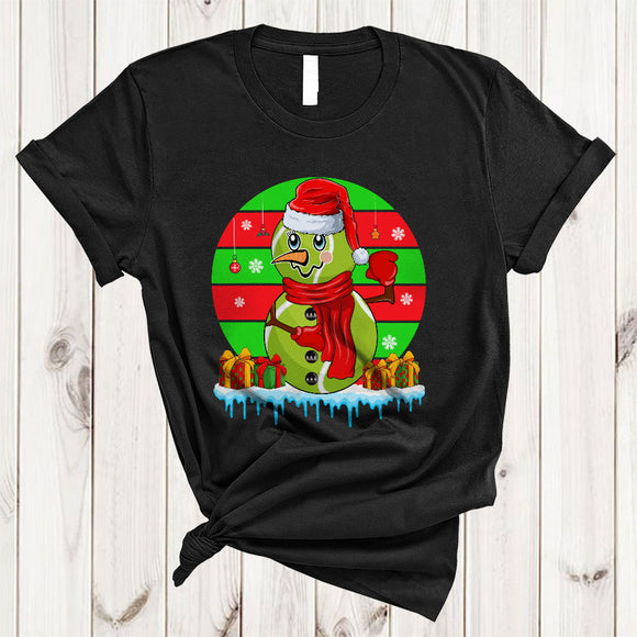 MacnyStore - Santa Tennis Snowman Cute Retro Christmas Snow Matching Sport Team Tennis Player Lover T-Shirt