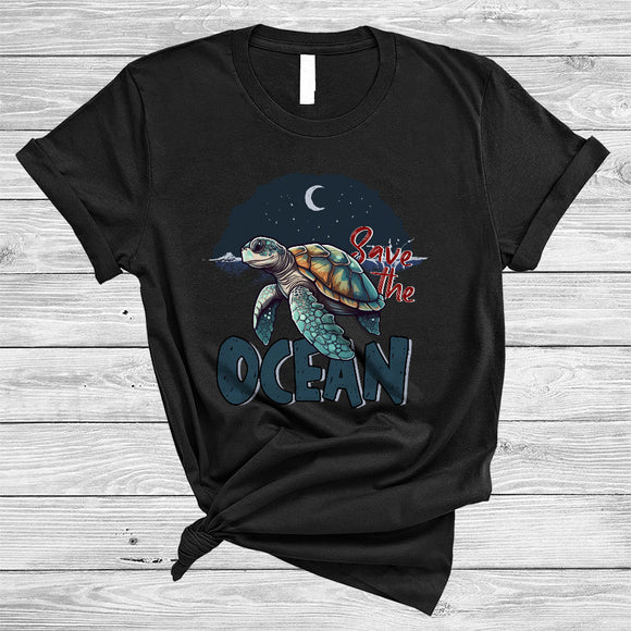 MacnyStore - Save The Ocean, Lovely Earth Day Matching Turtle Sea Animal, Ocean Lover T-Shirt