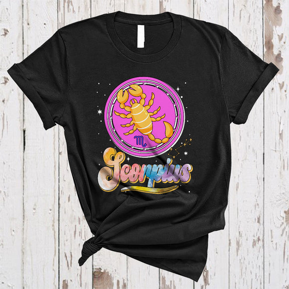 MacnyStore - Scorpius, Colorful Zodiac Sign Birthday Scorpion Lover, Matching Women Girls Family Group T-Shirt