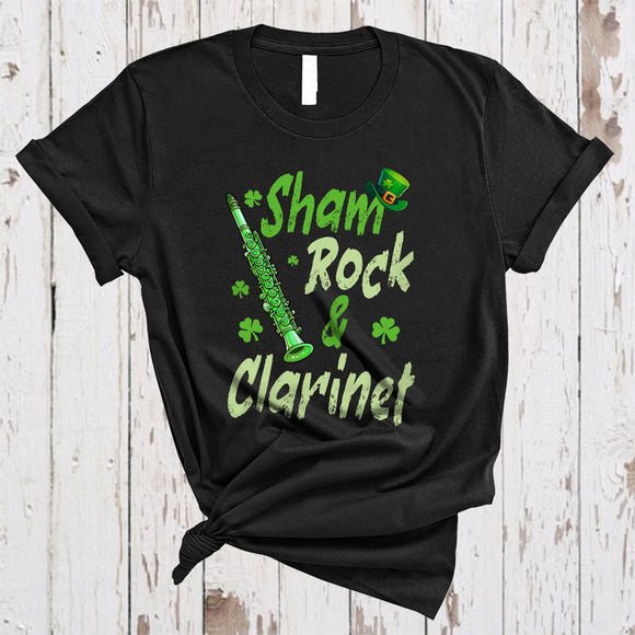 MacnyStore - Shamrock And Clarinet, Wonderful St. Patrick's Day Musical Instruments Player, Family Group T-Shirt