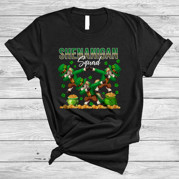 MacnyStore - Shenanigan Squad, Amazing St. Patrick's Day Three Horse Animal Shamrock, Family Group T-Shirt