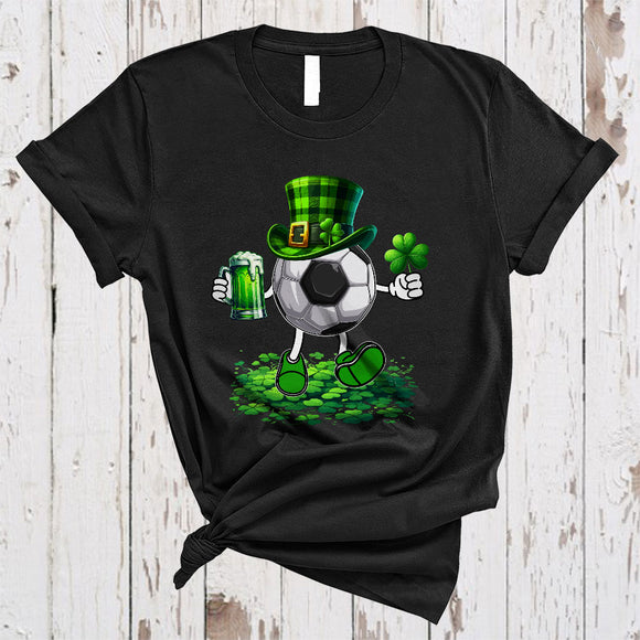 MacnyStore - Soccer Drinking Beer, Awesome St. Patrick's Day Soccer Sport Player Team, Drunker Group T-Shirt