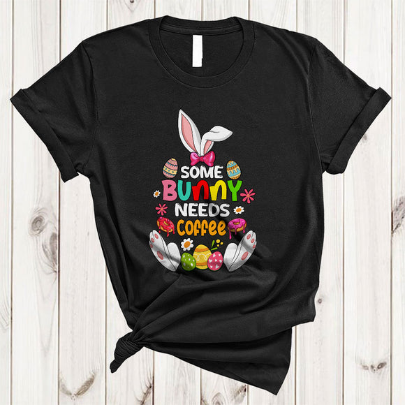 MacnyStore - Some Bunny Needs Donut, Humorous Easter Day Flowers Bunny Donut, Food Lover Egg Hunting T-Shirt