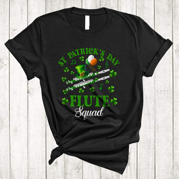 MacnyStore - St Patrick's Day Flute Squad, Amazing St. Patrick's Day Flute Player, Irish Lucky Shamrock T-Shirt