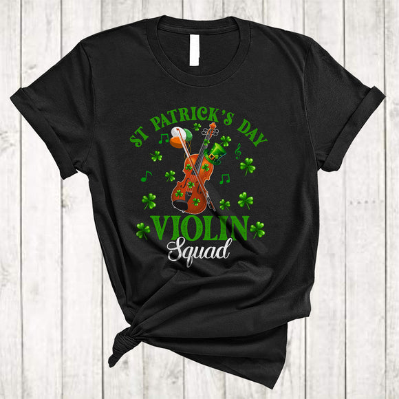 MacnyStore - St Patrick's Day Violin Squad, Amazing St. Patrick's Day Violin Player, Irish Lucky Shamrock T-Shirt