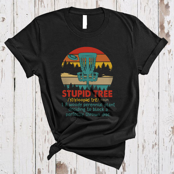 MacnyStore - Stupid Tree Definition, Awesome Vintage Retro Matching Disc Golf, Sport Player Team T-Shirt