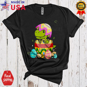 MacnyStore - T-Rex In Easter Egg Cool Funny Easter Day Matching T-Rex Dinosaur Easter Egg Hunt Lover T-Shirt