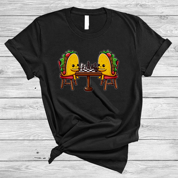 MacnyStore - Taco Sunglasses Playing Chess, Joyful Cinco De Mayo Sport Player Food, Mexican Pride T-Shirt