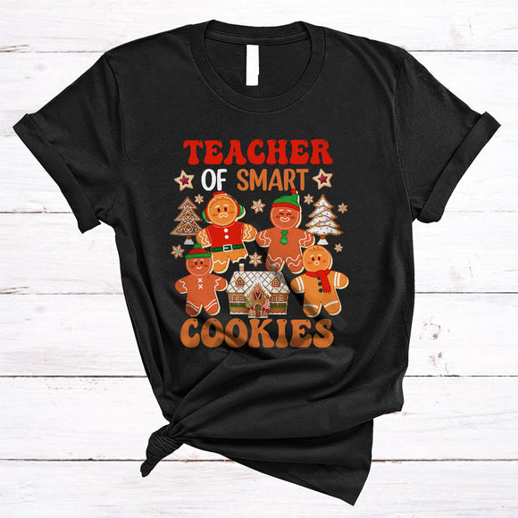 MacnyStore - Teacher Of Smart Cookies, Adorable Christmas Three Gingerbread Cookies, X-mas Group T-Shirt