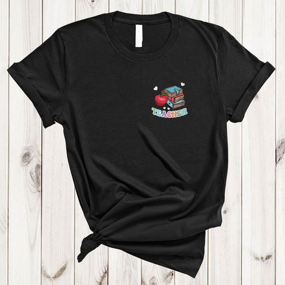 MacnyStore - Teacher Tools In Pocket, Adorable Valentine Hearts, Matching Teacher Family Group T-Shirt