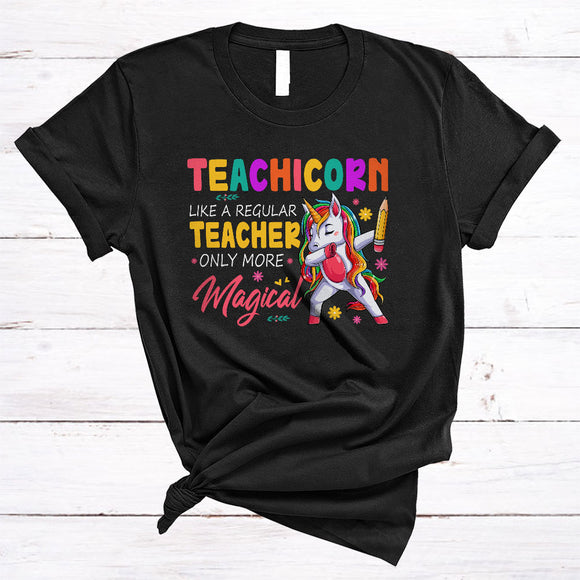 MacnyStore - Teachicorn Definition Only More Magical Cute Adorable Teacher  Matching Family Group Dabbing Unicorn Lover T-Shirt