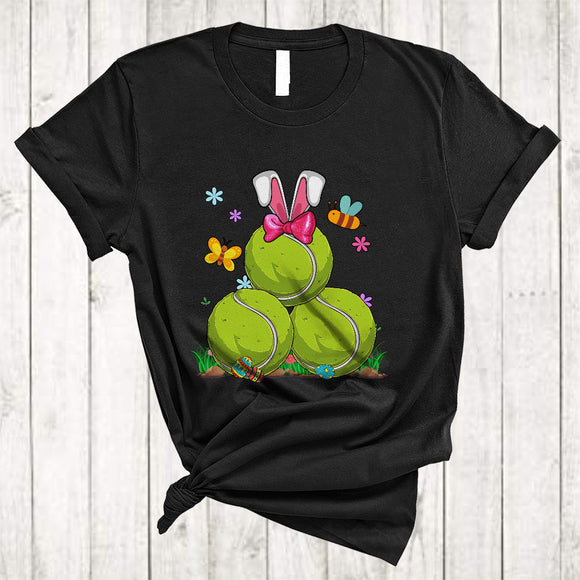 MacnyStore - Tennis Easter Bunny, Lovely Easter Day Flowers Tennis Player Lover, Matching Sport Team T-Shirt