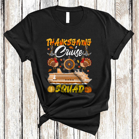 MacnyStore - Thanksgiving Cruise Squad, Awesome Plaid Cruise Ship Sailing Vacation Trip, Family Group T-Shirt