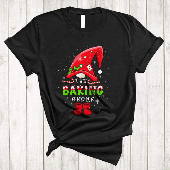 MacnyStore - The Baking Gnome, Amazing Christmas Gnome Snow Around, Baker Matching Family Pajama Group T-Shirt