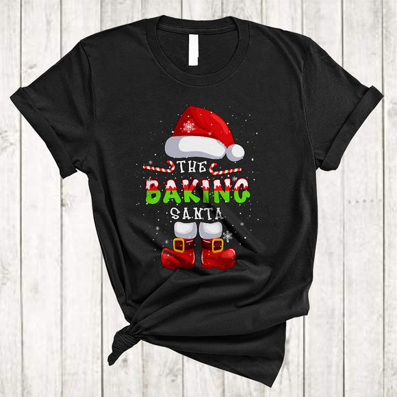 MacnyStore - The Baking Santa, Amazing Christmas Santa Snow Around, Baker Matching Family Pajama Group T-Shirt