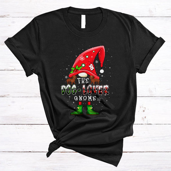 MacnyStore - The Dog-Lover Gnome, Awesome Christmas Plaid Dachshund Lover, X-mas Gnomes Gnomies T-Shirt